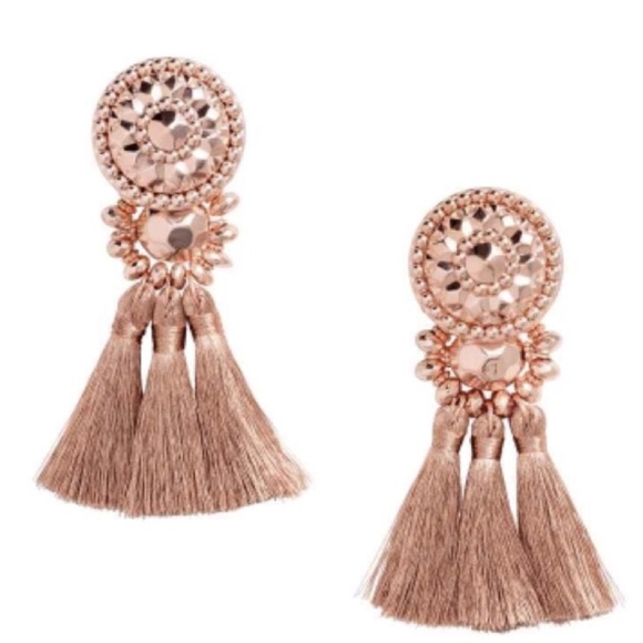 Topshop Jewelry - Topshop Rose Gold Tassel Earrings